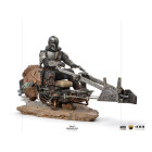 Star Wars The Mandalorian Deluxe Art Scale Statue 1/10 Mandalorian on Speederbike 18 cm Hobby