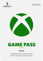 Microsoft Xbox Game Pass Core 3 Miesiące Klucze