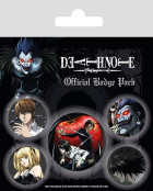 Death Note Pin-Back Buttons 5-Pack Characters Hobby