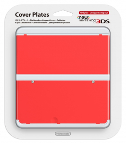 New 3DS Cover Plate czerwony