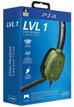Sony LVL 1 Chat Headset for PS4 GREEN CAMO