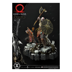 God of War Premium Masterline Series Statue Kratos and Atreus in the Valkyrie 72 cm