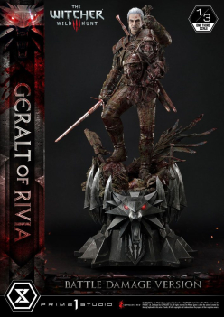 Witcher 3 Wild Hunt Statue 1/3 Geralt von Rivia Battle Damage Version 88 cm