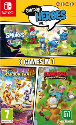 Cartoon Heroes Vol. 1 3 Games in 1 (Smurfs MV / Marsupilami / Garfield Lasagna Party)