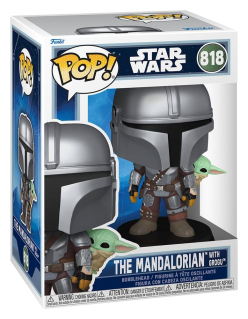 Star Wars Mandalorian and Grogu POP! Mandalorian with Grogu 9 cm nr 818