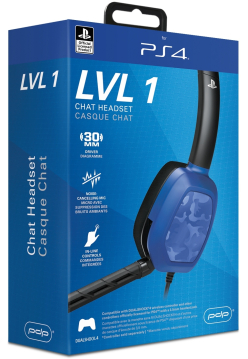 Sony LVL 1 Chat Headset for PS4 BLUE CAMO