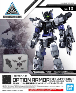 30MM 1/144 OPTION ARMOR FOR COMMANDER TYPE [ALTO EXCLUSIVE/ BLACK]
