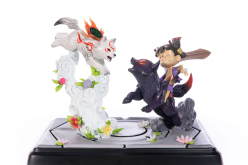 Okamiden Statua Chibiterasu vs. Dark Chibiterasu and Possessed Kuni 33 cm