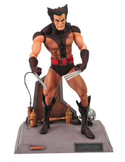 Marvel Select Unmasked Brown Costume Wolverine 18 cm