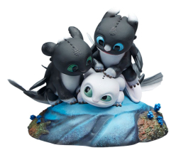 How to Train Your Dragon The Hidden World Statua Dart, Pouncer and Ruffrunner 15 cm