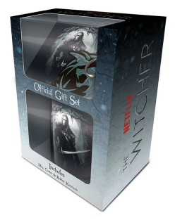 Zestaw prezentowy Wiedźmin kubek, podkładka,brelok