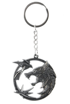 The Witcher Wolf, Swallow and Star - brelok metalowy