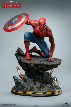 Captain America Civil War 1/4 Statue Spider-Man Captain America Regular Version 40 cm
