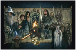 Lord of the Rings Fine Art Print Giclee The Fellowship of the Ring 61 x 91 cm