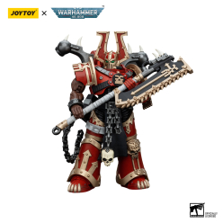 Warhammer 40k Action Figure 1/18 World Eaters Khorne Berzerker with Eviscerator Chainaxe 13 cm
