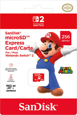 SanDisk Nintendo Switch 2 microSDXC Express 256GB, Class 10, SD Express EX I