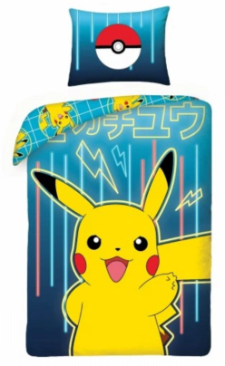 Pościel Bawełniana Pokemon Pikachu Pokeball 160x200