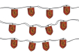 Lampki choinkowe Gryffindor